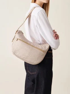 Vedi Tutti|Borse A Tracolla<Borbonese ECO LINE LUNA BAG SMALL SABBIA