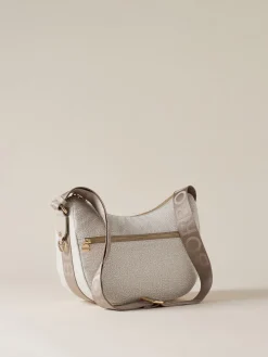 Vedi Tutti|Borse A Tracolla<Borbonese ECO LINE LUNA BAG SMALL WHITE COTTON