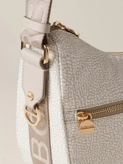 Vedi Tutti|Borse A Tracolla<Borbonese ECO LINE LUNA BAG SMALL WHITE COTTON