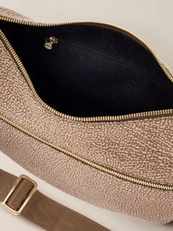 Vedi Tutti|Borse A Tracolla<Borbonese ECO LINE LUNA BAG SMALL BEIGE/MARRONE