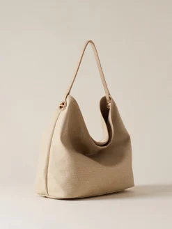 Vedi Tutti|Borse Hobo<Borbonese FLIGHT BORSA HOBO MEDIUM SABBIA