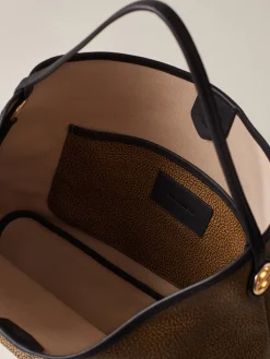 Vedi Tutti|Borse Hobo<Borbonese FLIGHT BORSA HOBO MEDIUM OP NATURALE/NERO