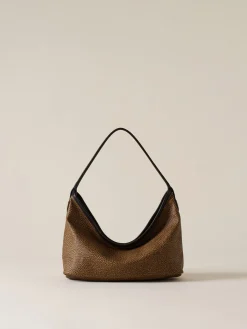 Vedi Tutti|Borse Hobo<Borbonese FLIGHT BORSA HOBO SMALL OP NATURALE/NERO