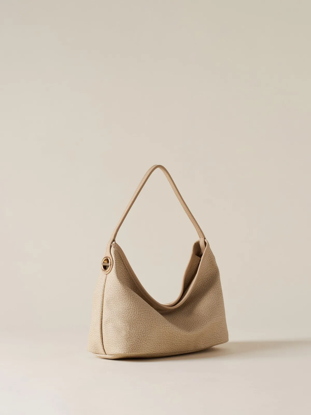Vedi Tutti|Borse Hobo<Borbonese FLIGHT BORSA HOBO SMALL SABBIA