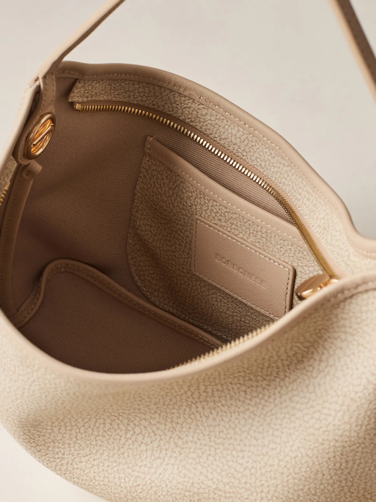 Vedi Tutti|Borse Hobo<Borbonese FLIGHT BORSA HOBO SMALL SABBIA