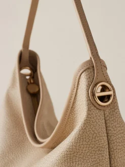 Vedi Tutti|Borse Hobo<Borbonese FLIGHT BORSA HOBO SMALL SABBIA
