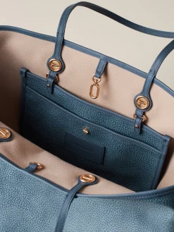Vedi Tutti|Borse A Spalla<Borbonese FLIGHT BORSA SHOPPING LARGE DENIM