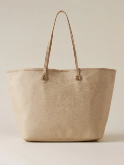 Vedi Tutti|Borse A Spalla<Borbonese FLIGHT BORSA SHOPPING LARGE SABBIA