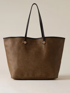 Vedi Tutti|Borse A Spalla<Borbonese FLIGHT BORSA SHOPPING LARGE OP NATURALE/NERO