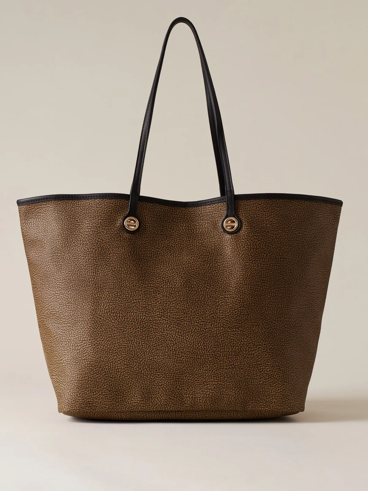 Vedi Tutti|Borse A Spalla<Borbonese FLIGHT BORSA SHOPPING LARGE OP NATURALE/NERO