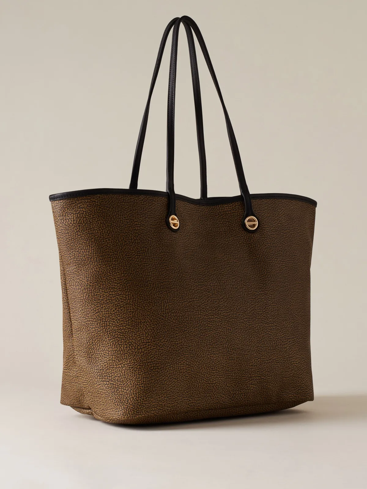 Vedi Tutti|Borse A Spalla<Borbonese FLIGHT BORSA SHOPPING LARGE OP NATURALE/NERO