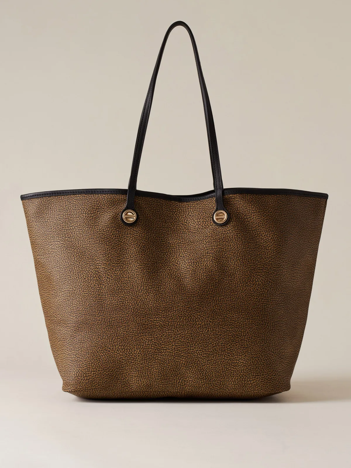 Vedi Tutti|Borse A Spalla<Borbonese FLIGHT BORSA SHOPPING LARGE OP NATURALE/NERO