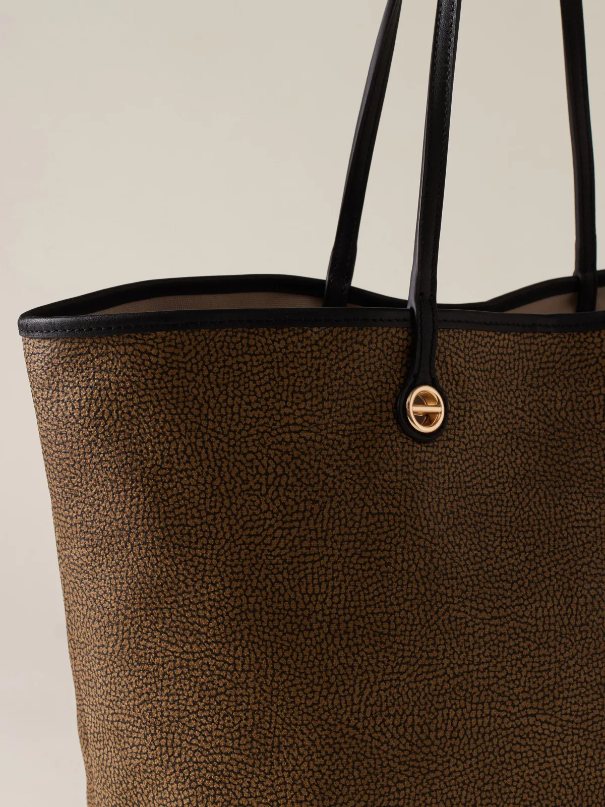 Vedi Tutti|Borse A Spalla<Borbonese FLIGHT BORSA SHOPPING LARGE OP NATURALE/NERO