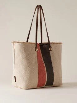 Vedi Tutti|Borse Shopping<Borbonese FLIGHT SHOPPING BAG LARGE CORDA/RED PAPAYA/T.MORO