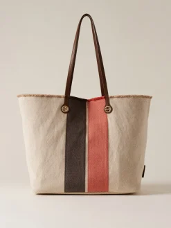 Vedi Tutti|Borse Shopping<Borbonese FLIGHT SHOPPING BAG LARGE CORDA/RED PAPAYA/T.MORO