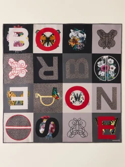 Vedi Tutti|Tessili<Borbonese FOULARD 90x90 OP NATURALE/GRIGIO