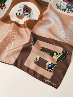Vedi Tutti|Tessili<Borbonese FOULARD 90x90 SABBIA/RADICA