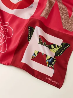 Vedi Tutti|Tessili<Borbonese FOULARD 90x90 QUARZO/MAGENTA