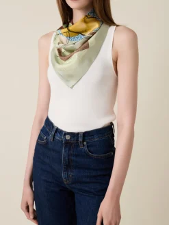 Vedi Tutti|Tessili<Borbonese FOULARD 90 X 90 VERDE SALVIA