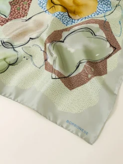 Vedi Tutti|Tessili<Borbonese FOULARD 90 X 90 VERDE SALVIA