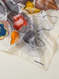 Vedi Tutti|Tessili<Borbonese FOULARD 90 X 90 PANNA/OP NATURALE