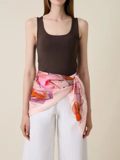 Vedi Tutti|Tessili<Borbonese FOULARD 90 X 90 ROSA