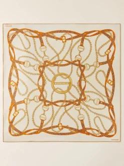 Vedi Tutti|Tessili<Borbonese FOULARD 90 X 90 PANNA/BEIGE