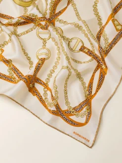 Vedi Tutti|Tessili<Borbonese FOULARD 90 X 90 PANNA/BEIGE