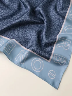 Vedi Tutti|Tessili<Borbonese FOULARD 90 X 90 BLU LAPIS/AZZURRO