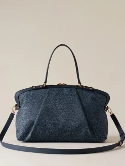 Vedi Tutti|Frame<Borbonese FRAME BORSA BAULETTO MEDIUM BLU LAPIS