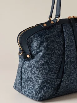 Vedi Tutti|Frame<Borbonese FRAME BORSA BAULETTO MEDIUM BLU LAPIS