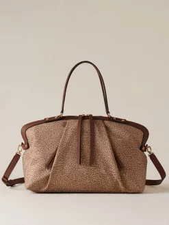 Vedi Tutti|Frame<Borbonese FRAME BORSA BAULETTO MEDIUM BEIGE/MARRONE