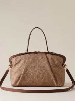 Vedi Tutti|Frame<Borbonese FRAME BORSA BAULETTO MEDIUM BEIGE/MARRONE