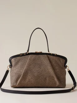 Vedi Tutti|Frame<Borbonese FRAME BORSA BAULETTO MEDIUM OP NATURALE/NERO