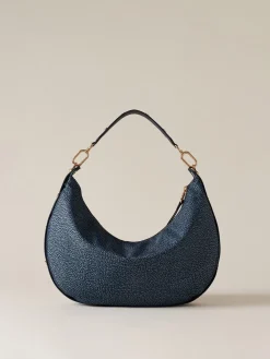 Vedi Tutti|Borse Hobo<Borbonese FRAME BORSA HOBO MEDIUM BLU LAPIS