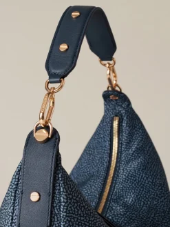 Vedi Tutti|Borse Hobo<Borbonese FRAME BORSA HOBO MEDIUM BLU LAPIS