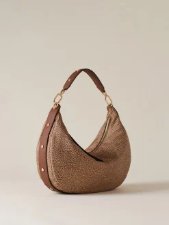 Vedi Tutti|Borse Hobo<Borbonese FRAME BORSA HOBO MEDIUM BEIGE/MARRONE