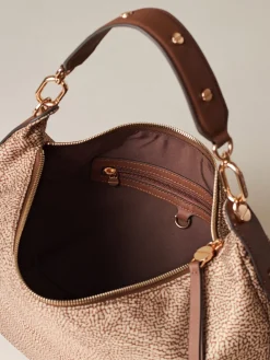Vedi Tutti|Borse Hobo<Borbonese FRAME BORSA HOBO MEDIUM BEIGE/MARRONE
