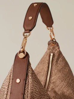 Vedi Tutti|Borse Hobo<Borbonese FRAME BORSA HOBO MEDIUM BEIGE/MARRONE