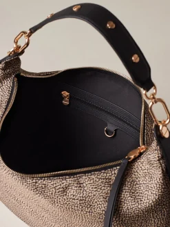 Vedi Tutti|Borse Hobo<Borbonese FRAME BORSA HOBO MEDIUM OP NATURALE/NERO