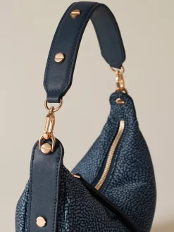 Vedi Tutti|Borse Hobo<Borbonese FRAME BORSA HOBO SMALL BLU LAPIS