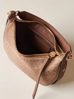 Vedi Tutti|Borse Hobo<Borbonese FRAME BORSA HOBO SMALL BEIGE/MARRONE