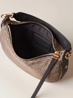 Vedi Tutti|Borse Hobo<Borbonese FRAME BORSA HOBO SMALL OP NATURALE/NERO