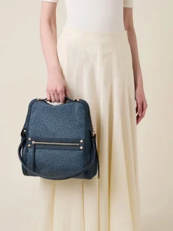 Vedi Tutti|Frame<Borbonese FRAME TRACOLLA SMALL BLU LAPIS