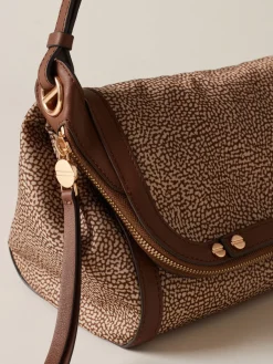 Vedi Tutti|Frame<Borbonese FRAME TRACOLLA SMALL BEIGE/MARRONE