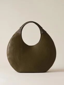 Vedi Tutti|Borse Hobo<Borbonese FULL MOON BORSA HOBO LARGE OLIVE/CLAY GREY