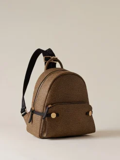 Vedi Tutti|Zaini<Borbonese GEMINI ZAINO MEDIUM OP NATURALE/NERO