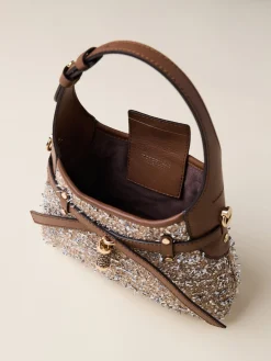 Vedi Tutti|Borse Mini<Borbonese HALO MINI BAG CARNE LUREX/CORTECCIA