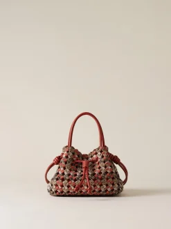 Vedi Tutti|Borse Mini<Borbonese LA NIDO BORSA MINI MULTICOLORE OP/RED PAPAYA