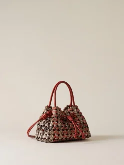 Vedi Tutti|Borse Mini<Borbonese LA NIDO BORSA MINI MULTICOLORE OP/RED PAPAYA